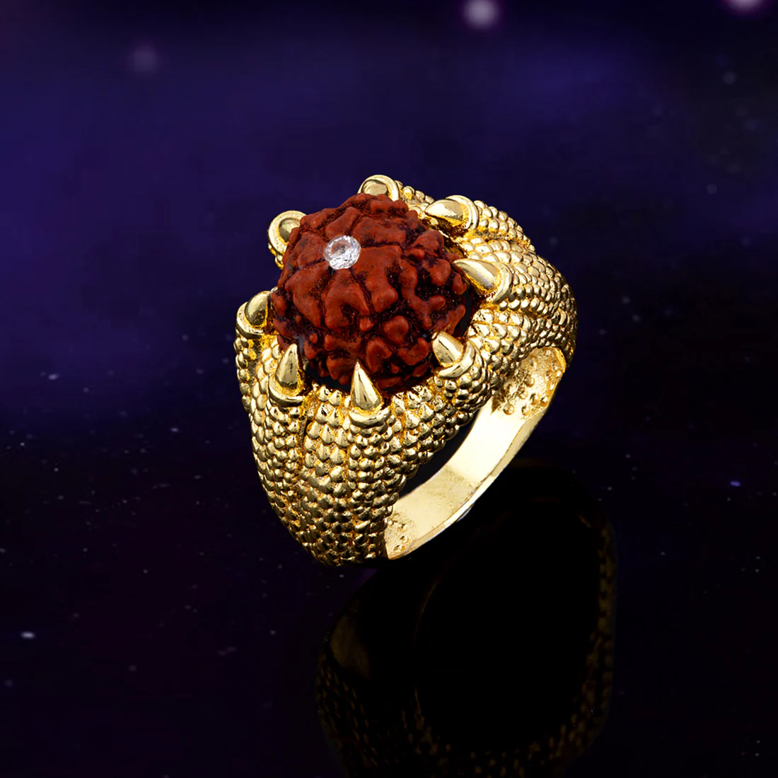 Kailasha Rudraksha Bead Ring
