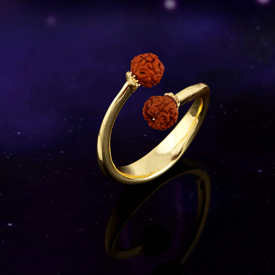 Kailasha Rudraksha Beads Adorned Ring
