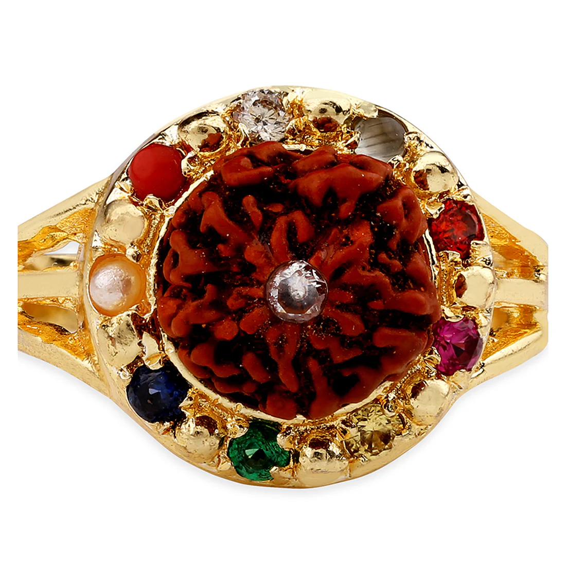 Kailasha Rudraksha Studded Ring - Image 3