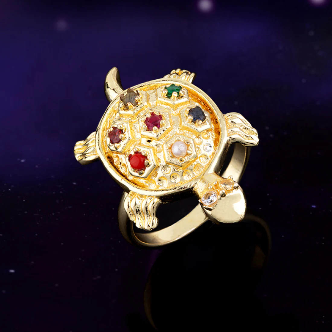 Kailasha Tortoise Brass Ring