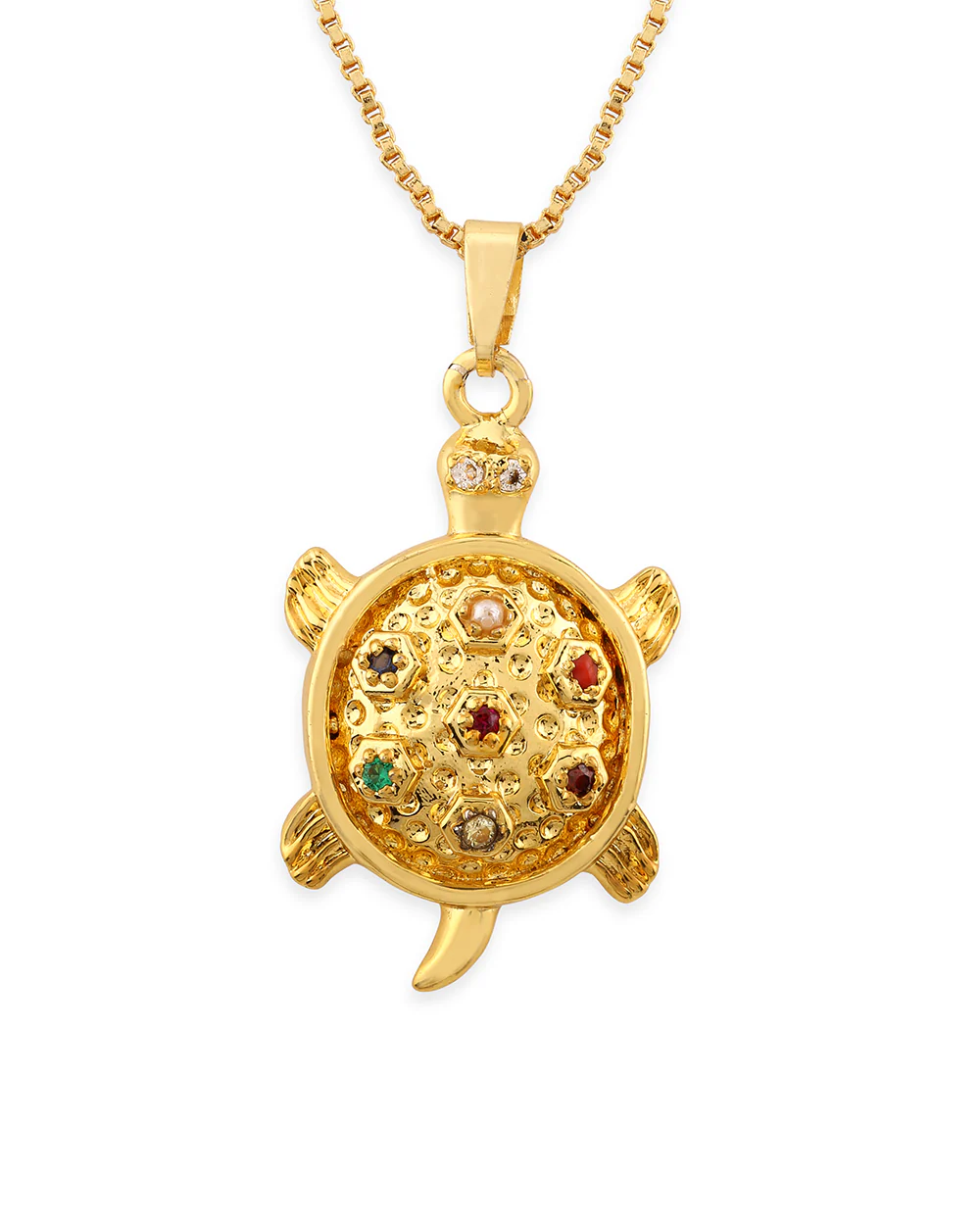 Kailasha Tortoise Pendant With Chain - Image 2