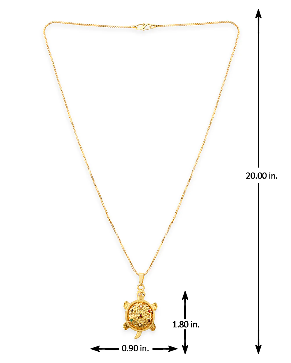Kailasha Tortoise Pendant With Chain - Image 4