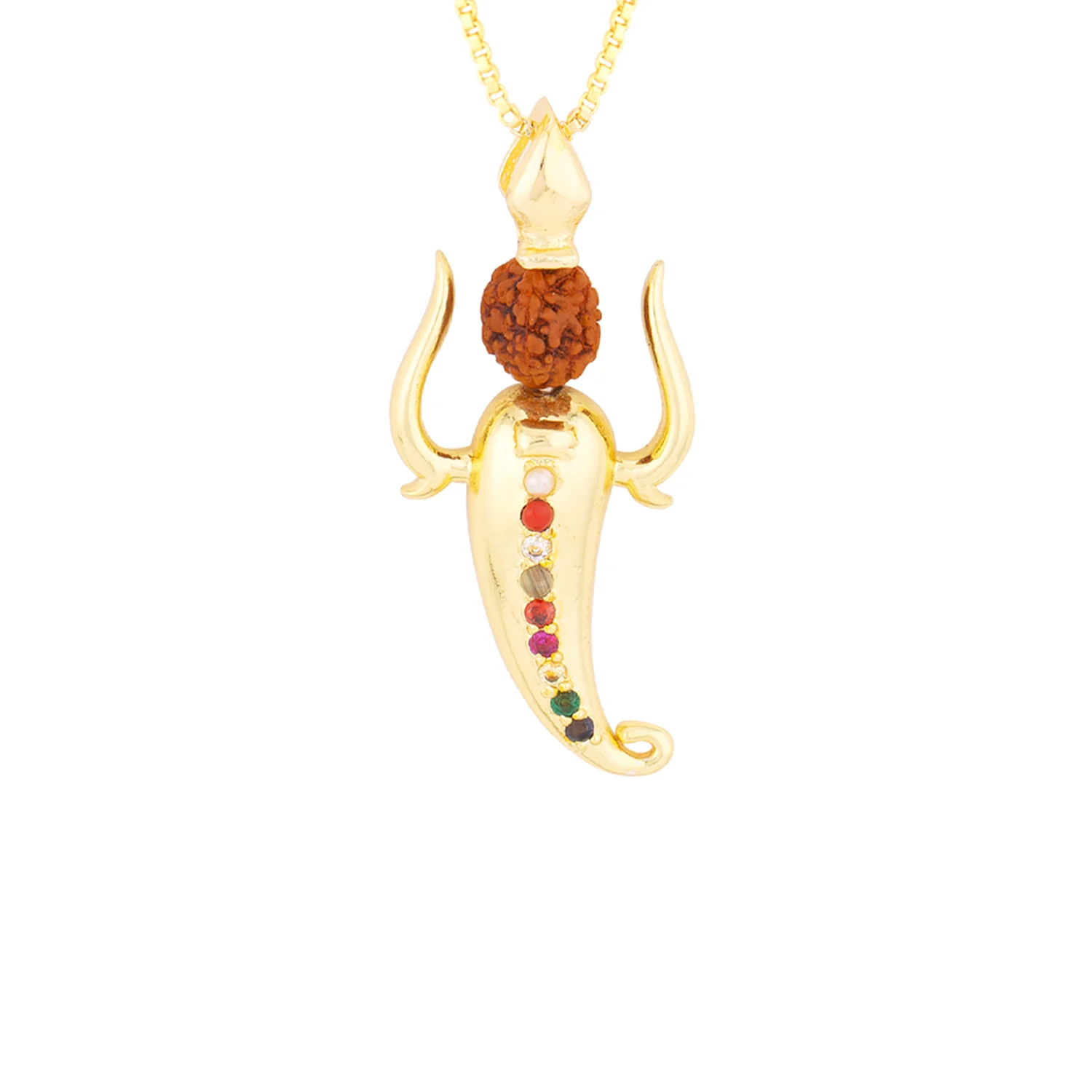 Kailasha Trishul Ganesha Motif Pendant - Image 2