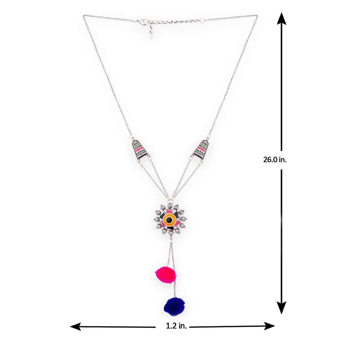 Kalbelia Colorful Enamel Statement Necklace - Image 6