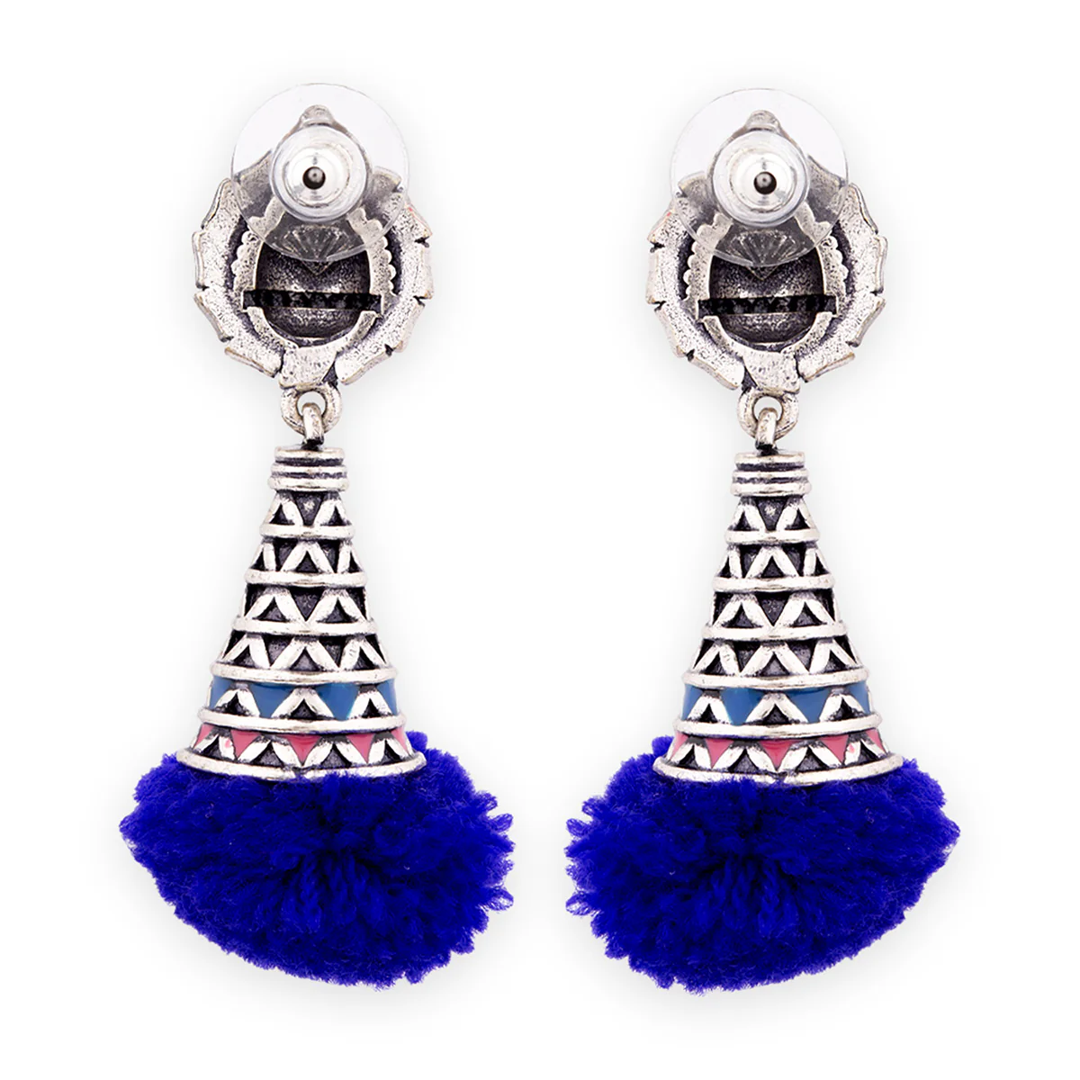Kalbelia Enameld Long Earrings - Image 5