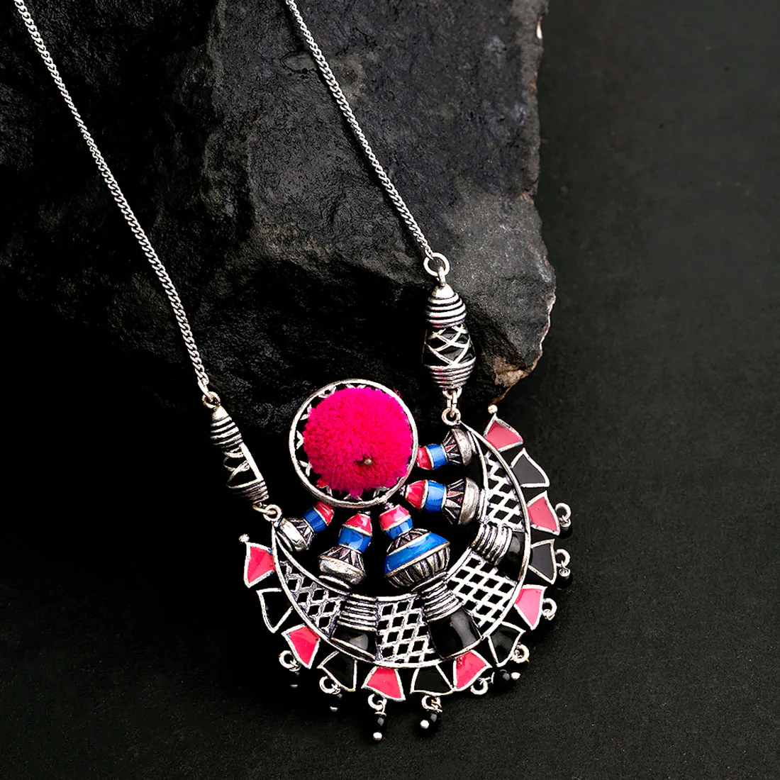 Kalbelia Enameled Statement Necklace