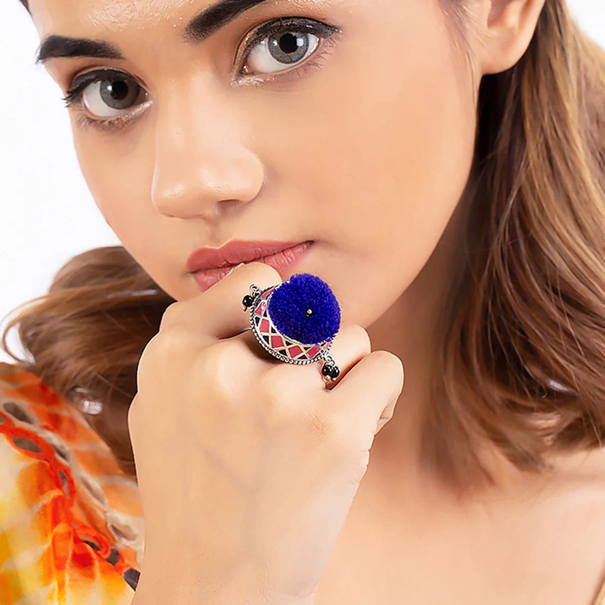 Kalbelia Enameled Statement Ring - Image 2
