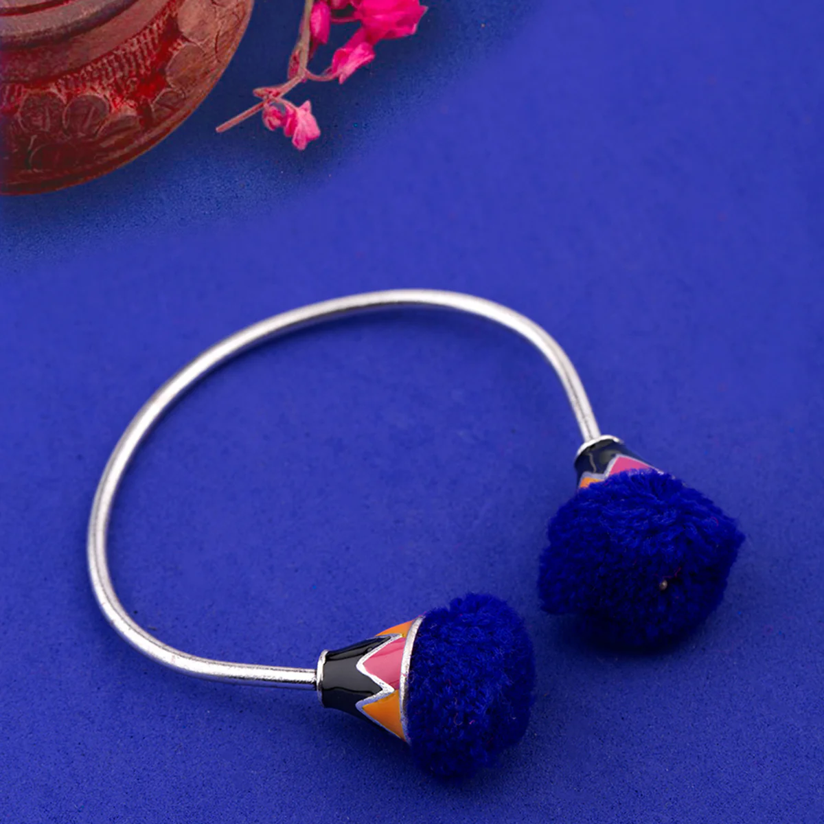 Kalbelia Pom Pom Cuff Bracelet