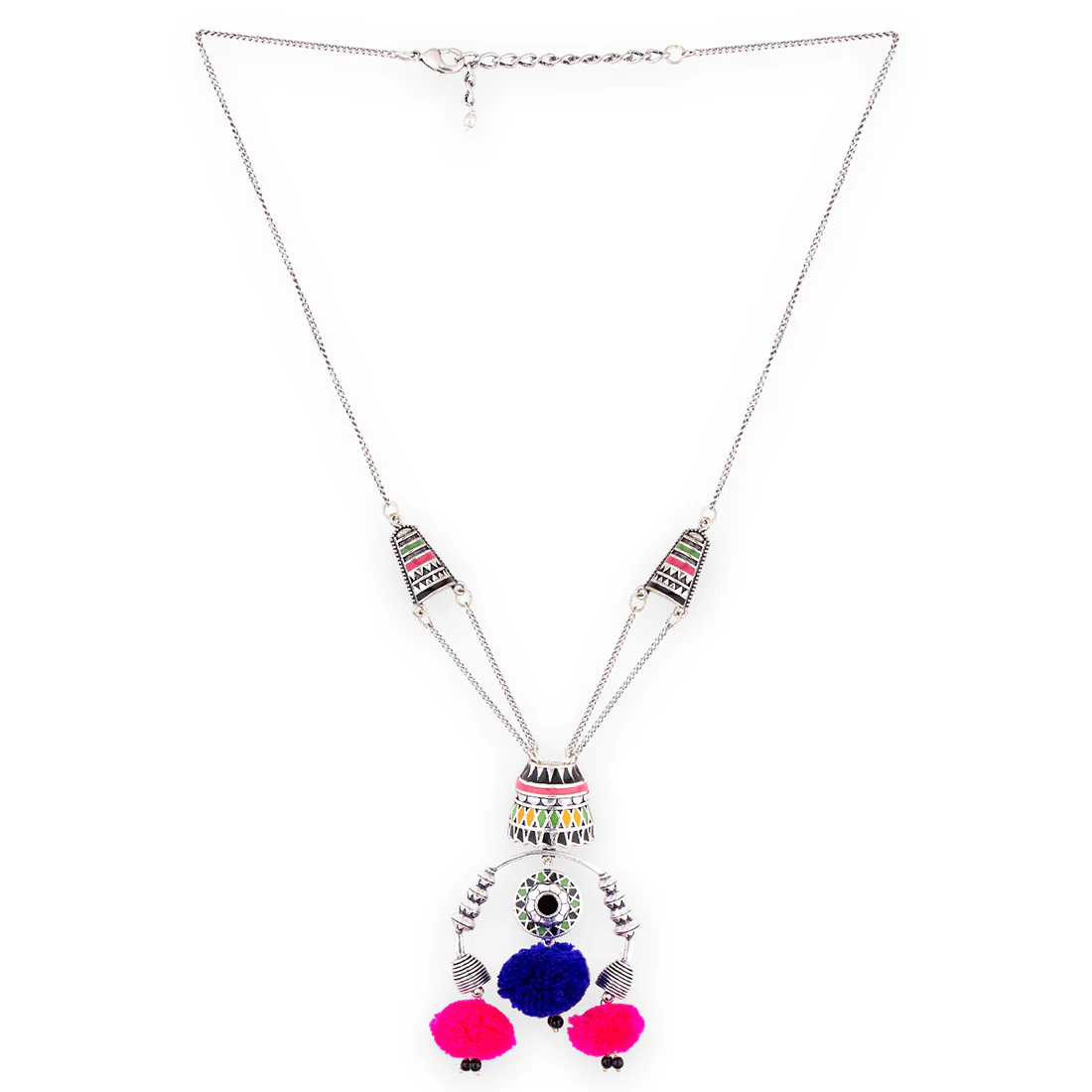 Kalbelia Tribe Pom Pom Necklace - Image 4
