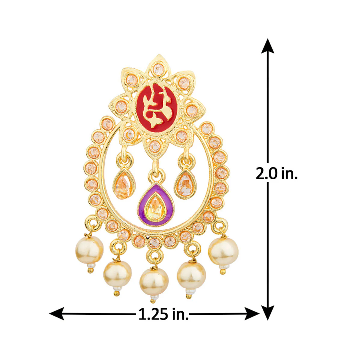 Kamal Jhumki Antique Inspired Earrings - Image 3
