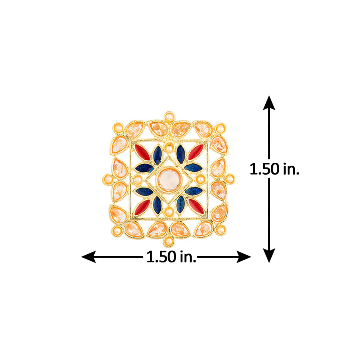 Kamal Jhumki Rangoli Inspired Earrings - Image 3