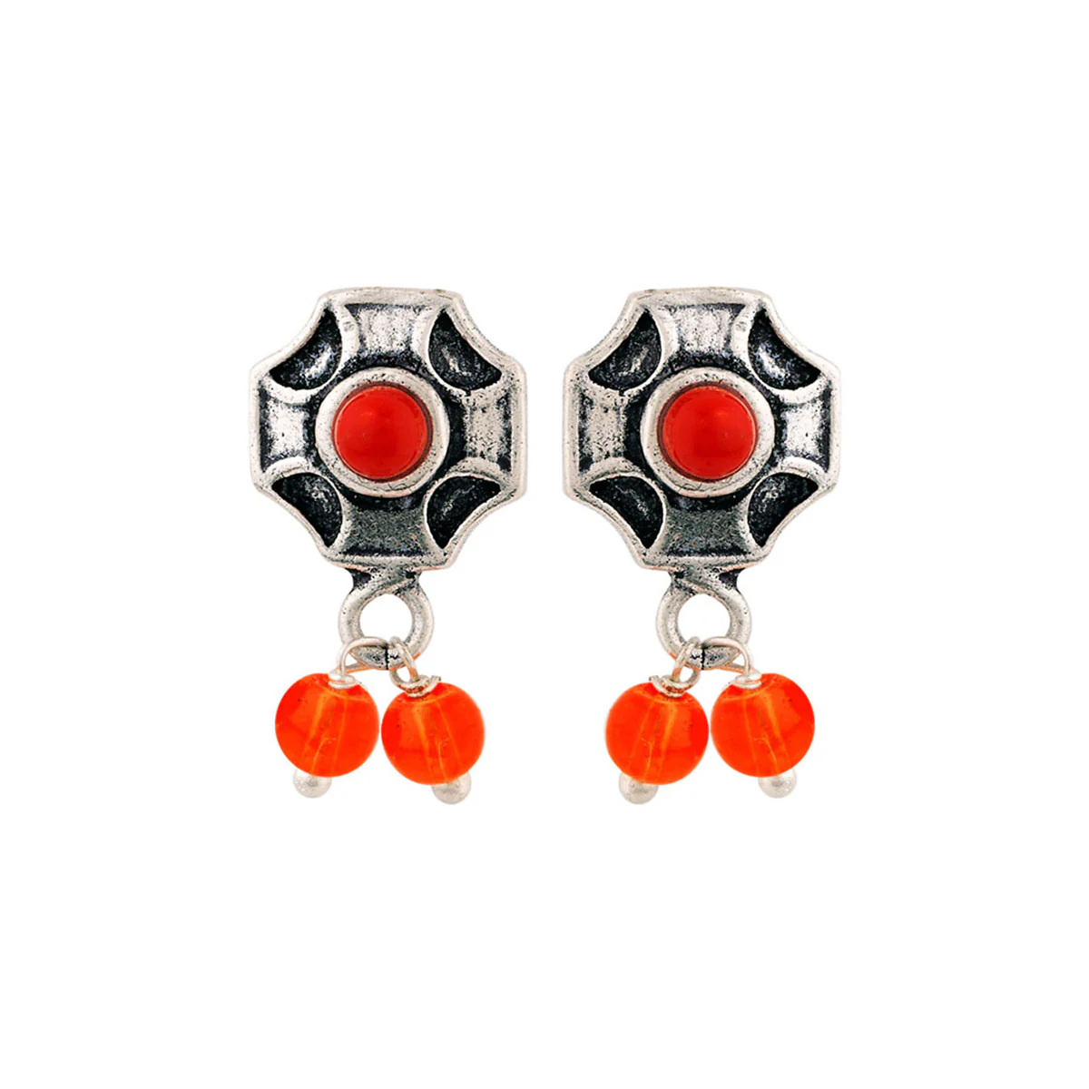 Kesar Coloured Beads Necklace Set - Image 4