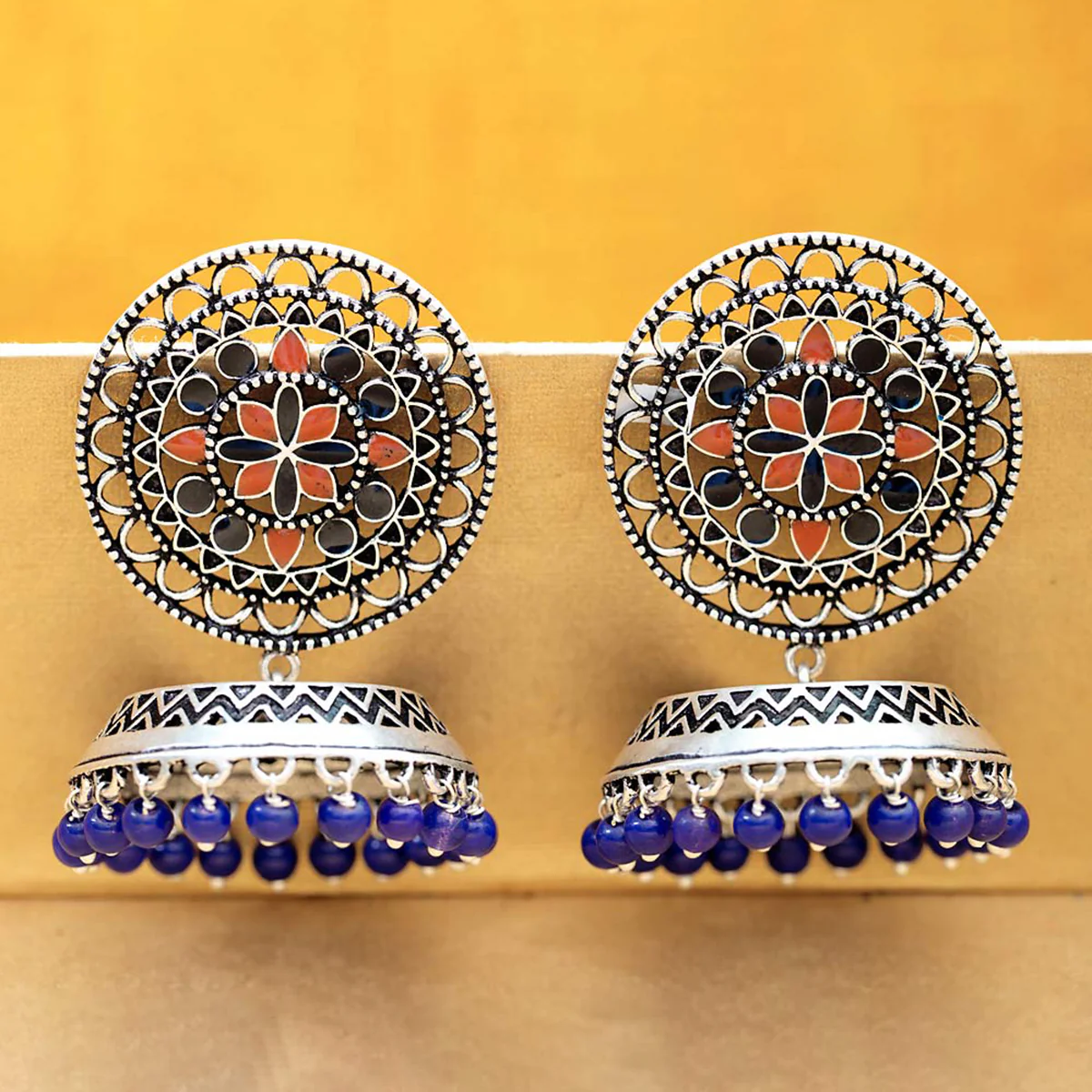 Kesar Dome Jhumka Earrings