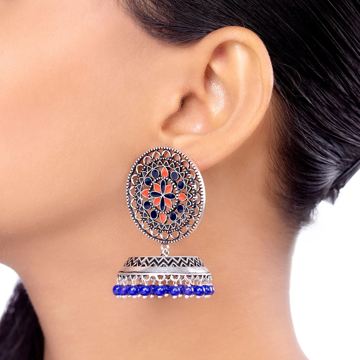 Kesar Dome Jhumka Earrings - Image 2