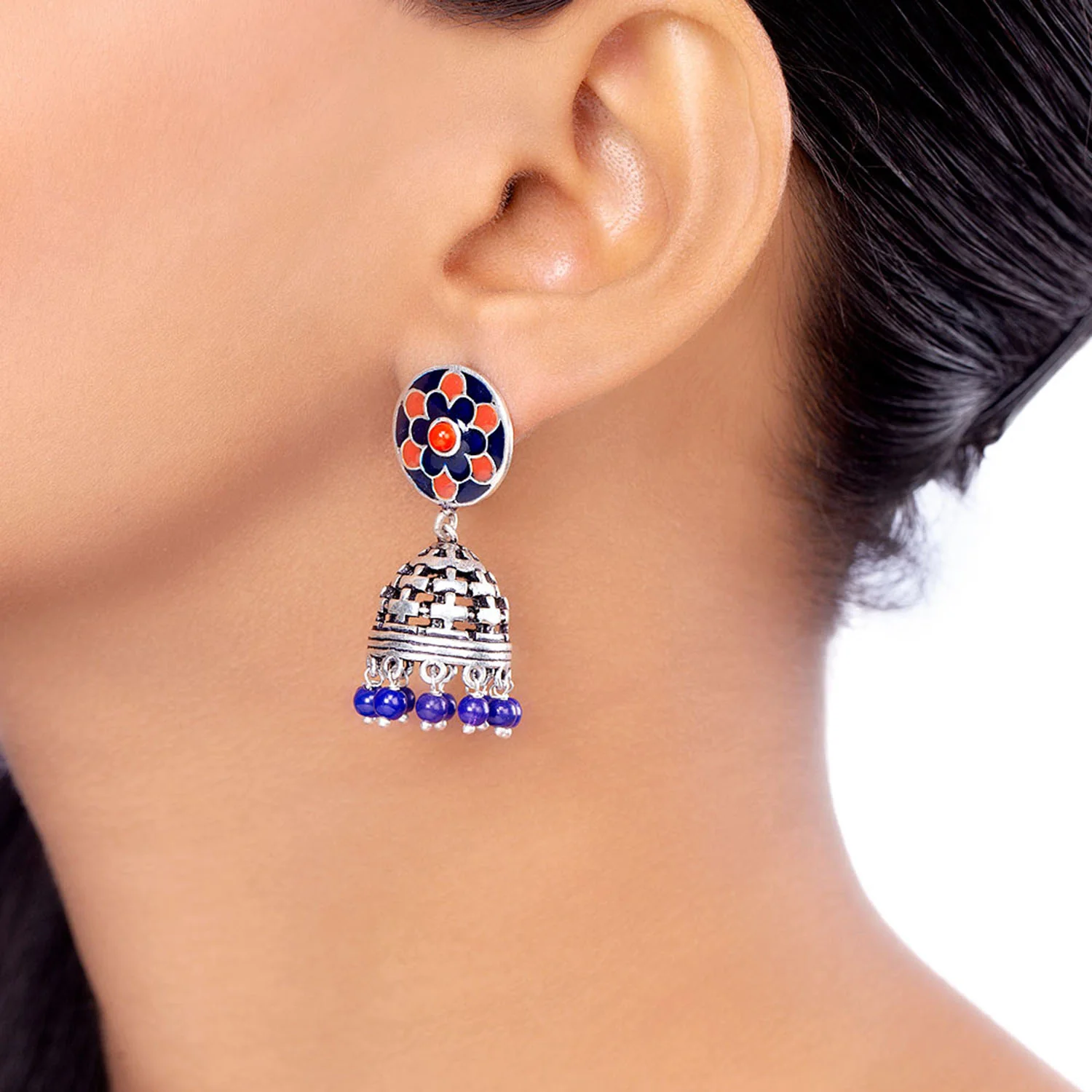 Kesar Enamel Embellished Earrings - Image 2