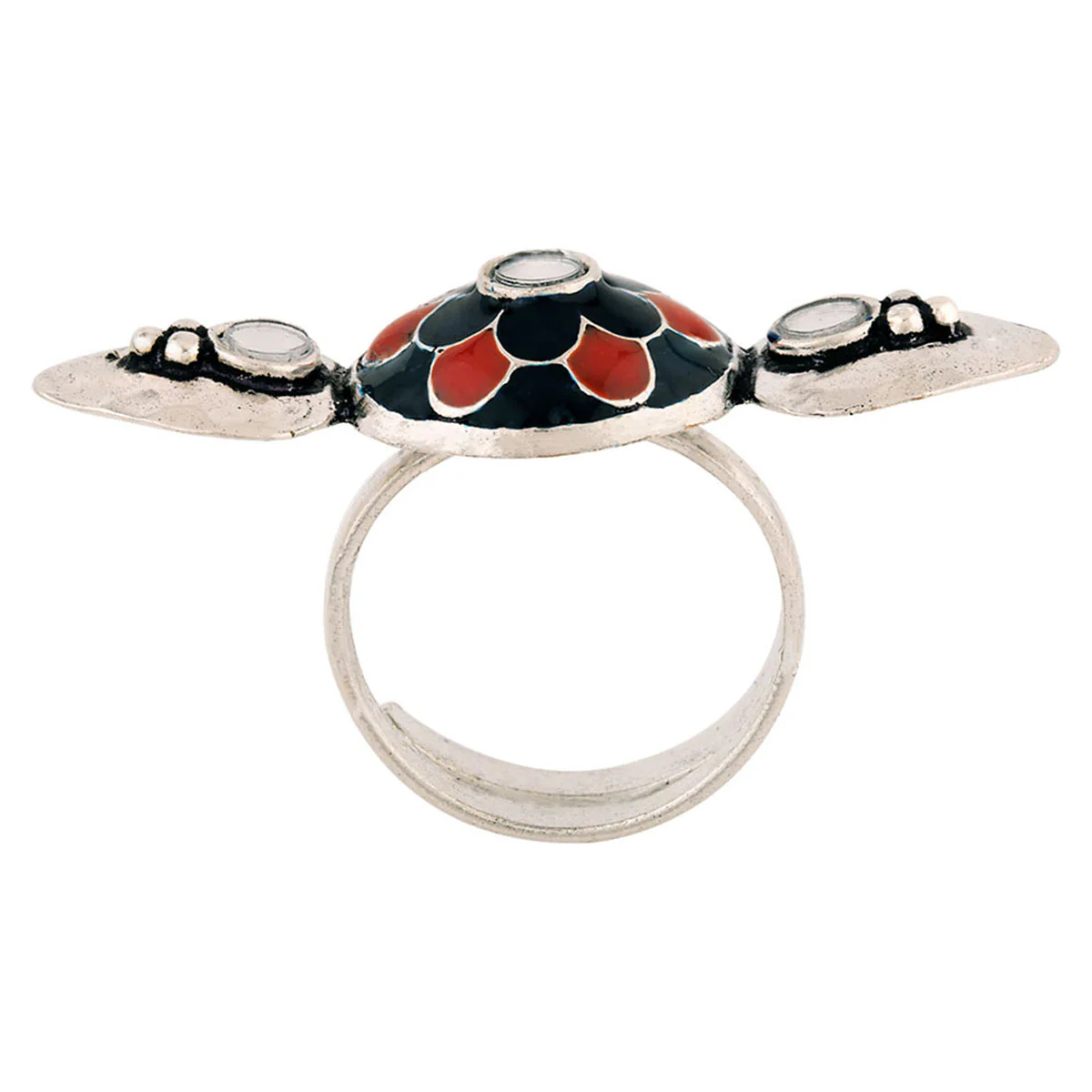Kesar Floral Adjustable Ring - Image 4