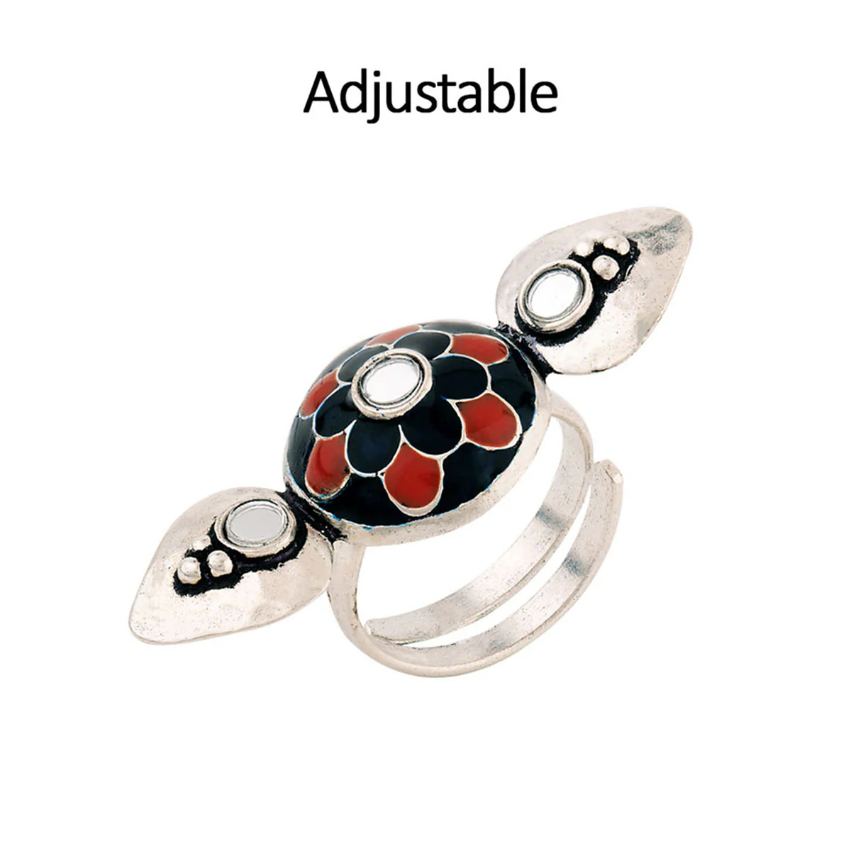 Kesar Floral Adjustable Ring - Image 5