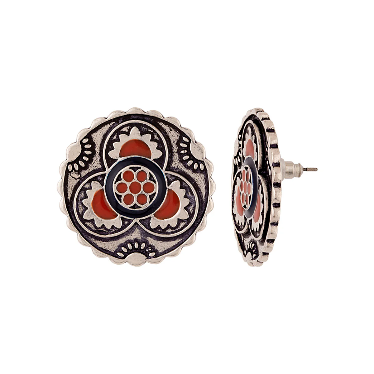 Kesar Floral Disk Earrings - Image 4