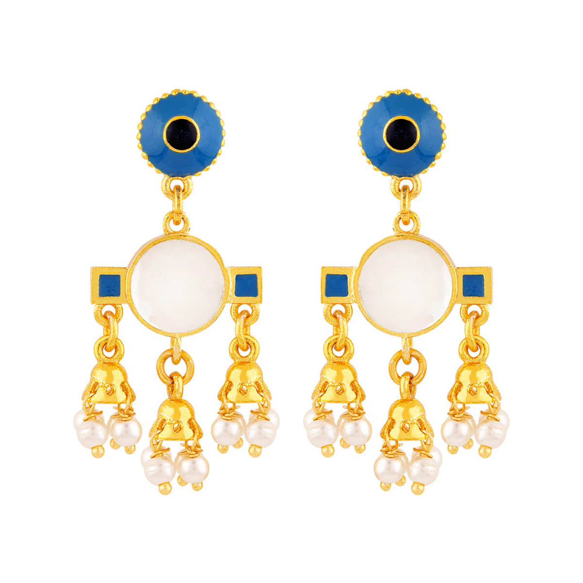 Khanak Jhumka Tassels Drop Earrings - Image 4