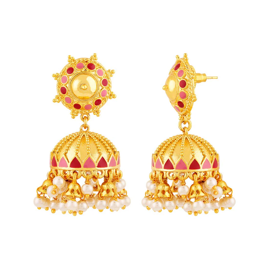 Khanak Jhumki Antique Inspired Earrings - Image 4