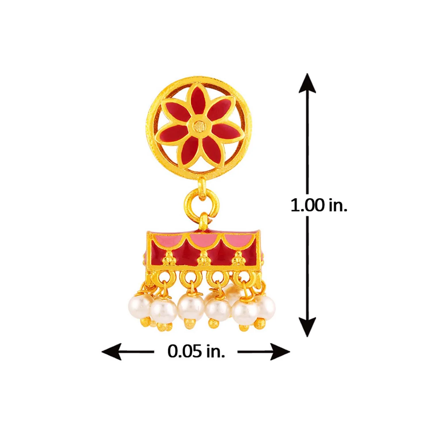 Khanak Jhumki Floral Jhumka Earrings - Image 5