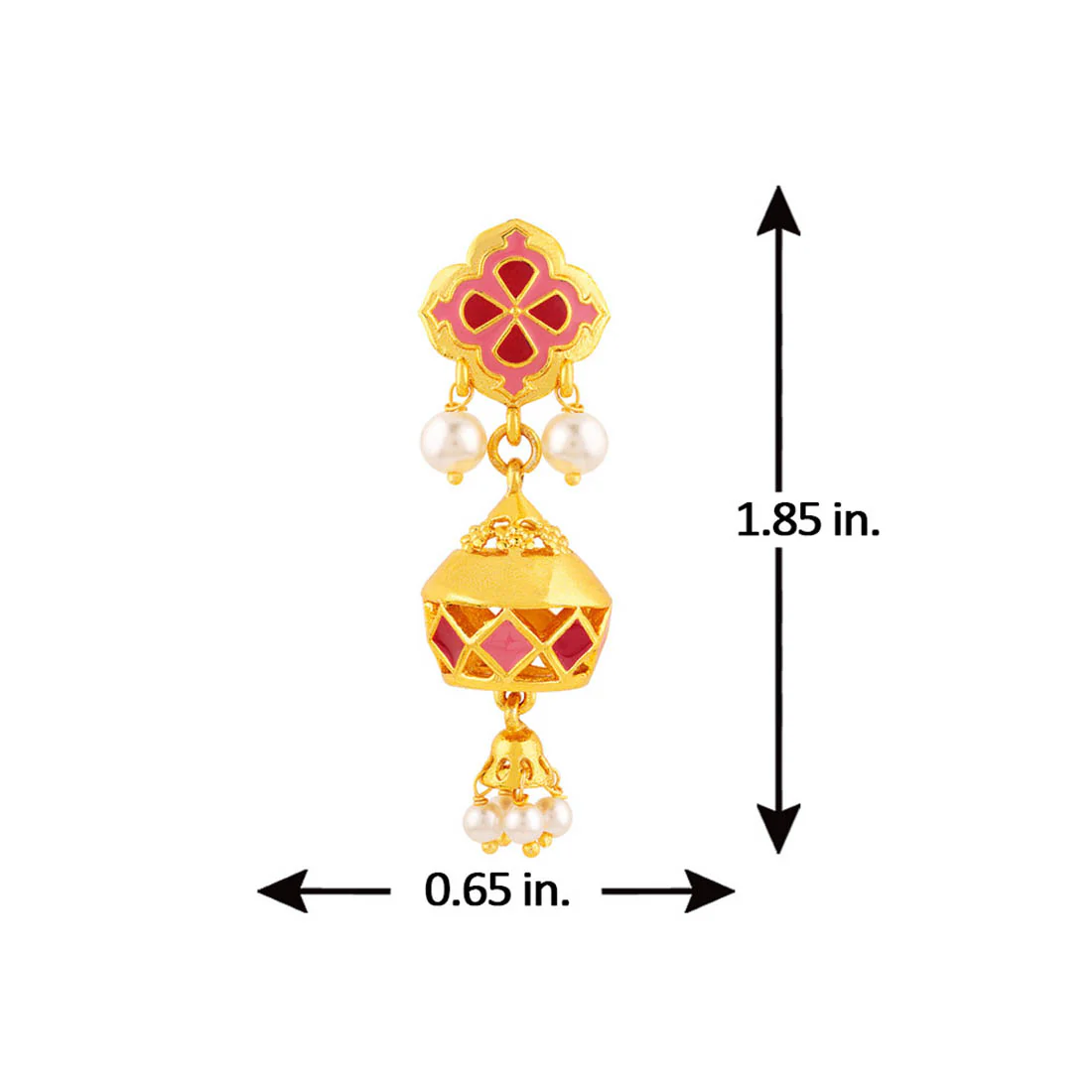 Khanak Jhumki Lattice Design Earrings - Image 5