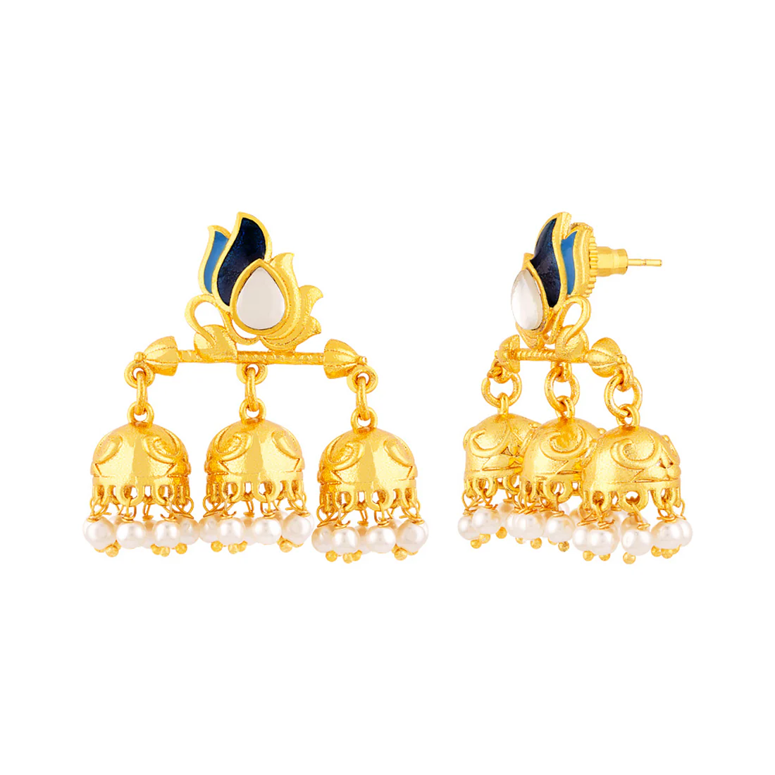 Khanak Jhumki Layered Style Earrings - Image 4