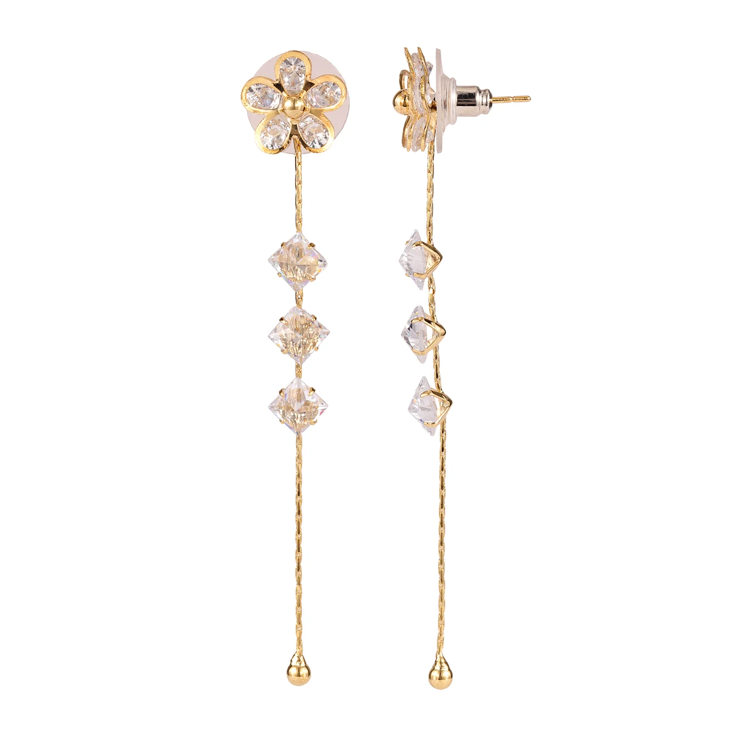 Korean Bling Blossom Glow Dangler Earrings - Image 5