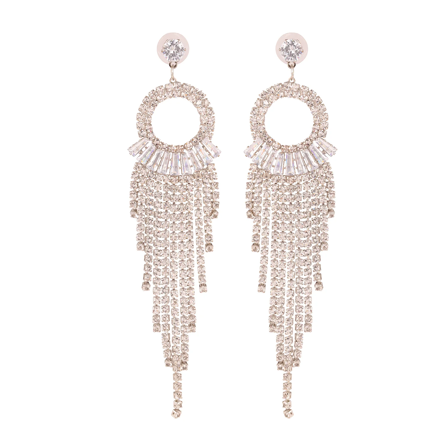 Korean Bling Celestial Cascade Earrings - Image 5