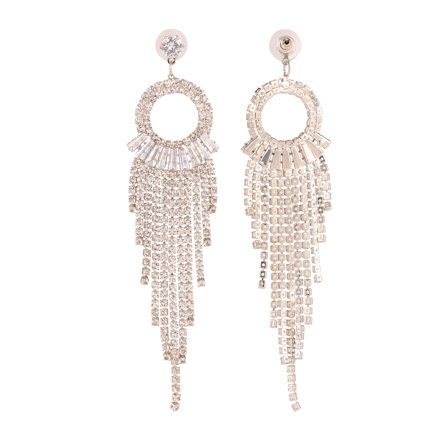 Korean Bling Celestial Cascade Earrings - Image 6