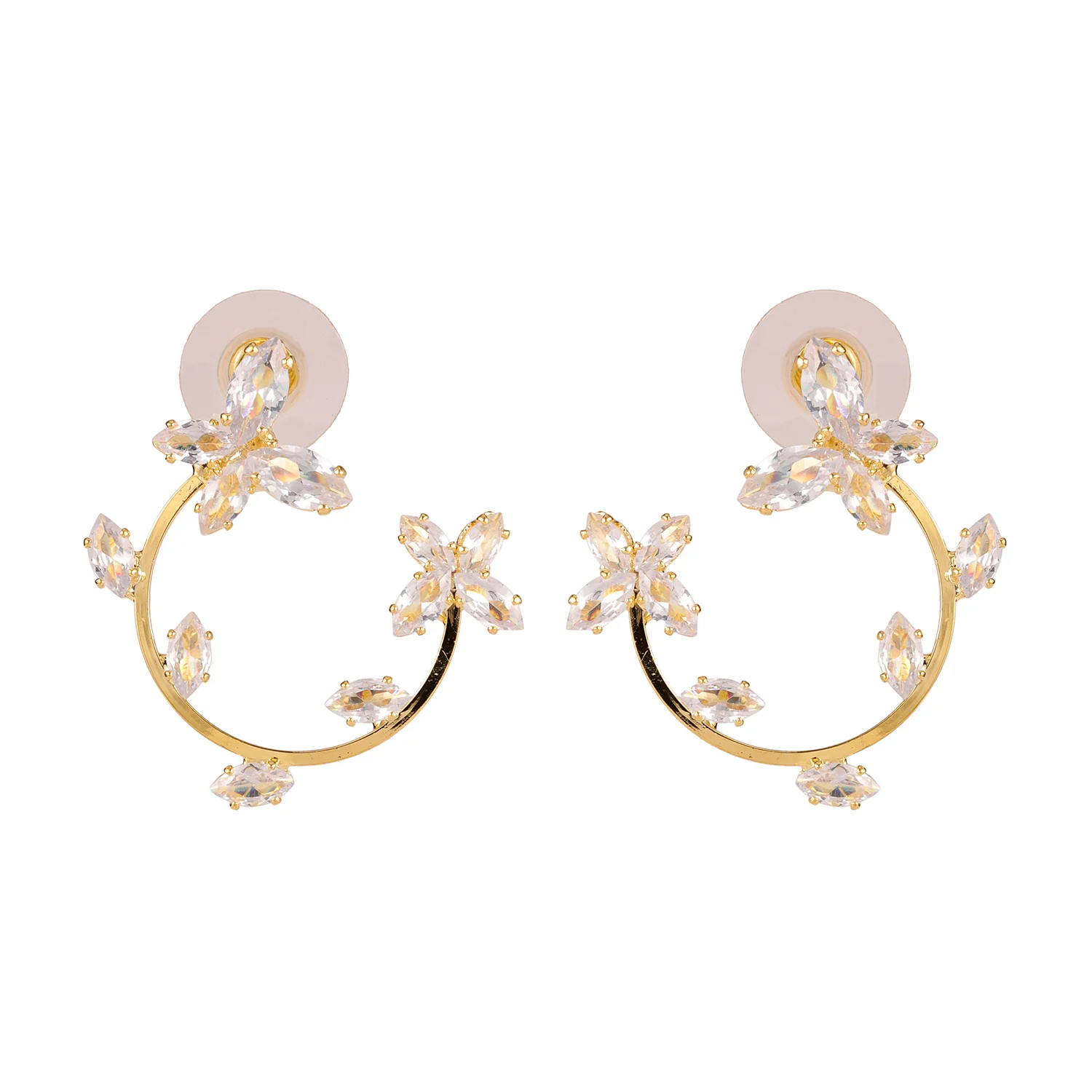 Korean Bling Daisy Dream Hoop Earrings - Image 6