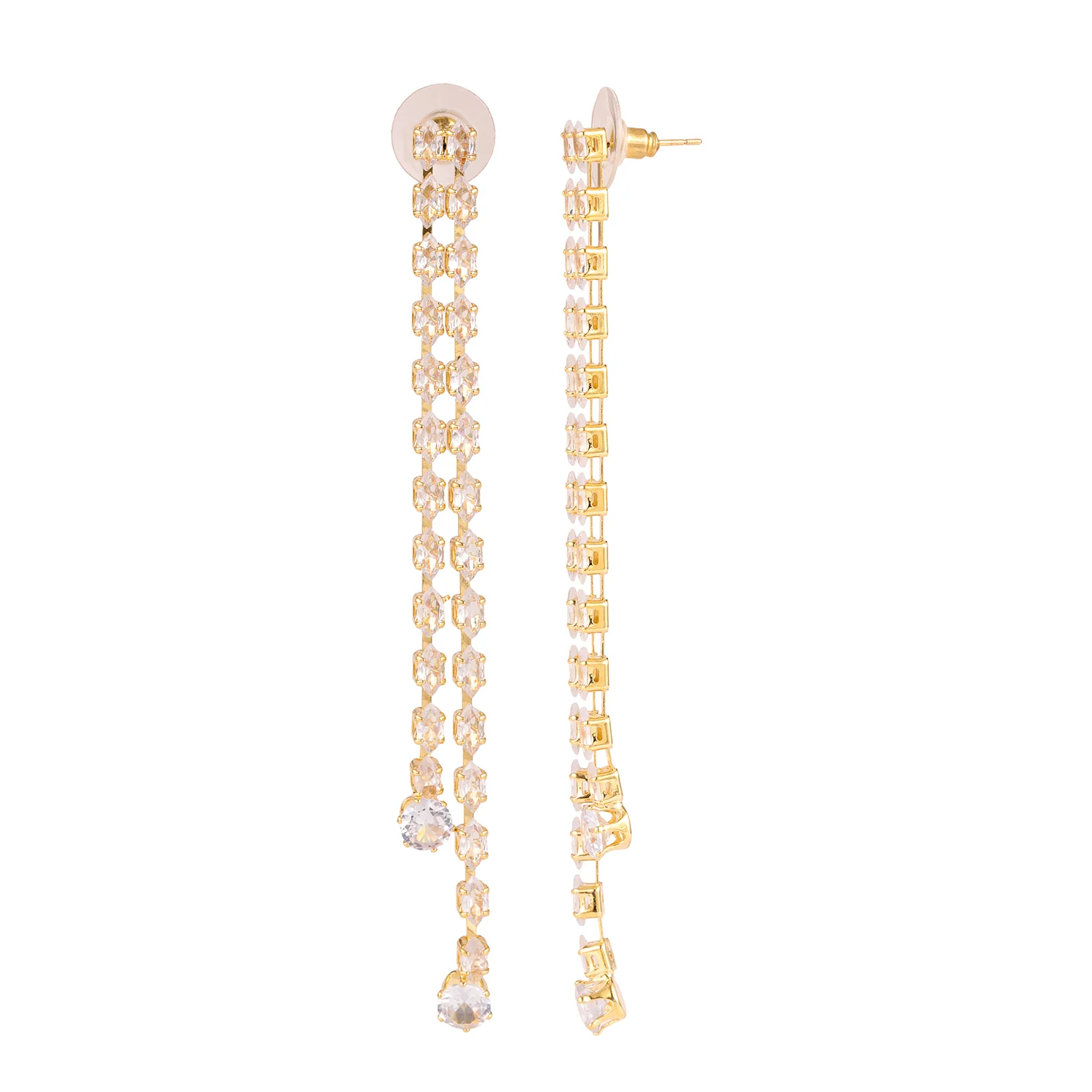 Korean Bling Golden Gleam Earrings - Image 4
