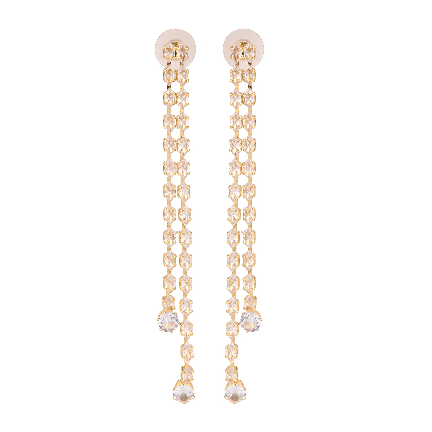 Korean Bling Golden Gleam Earrings - Image 5
