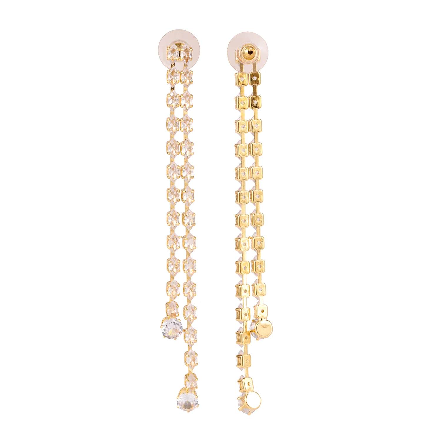Korean Bling Golden Gleam Earrings - Image 6