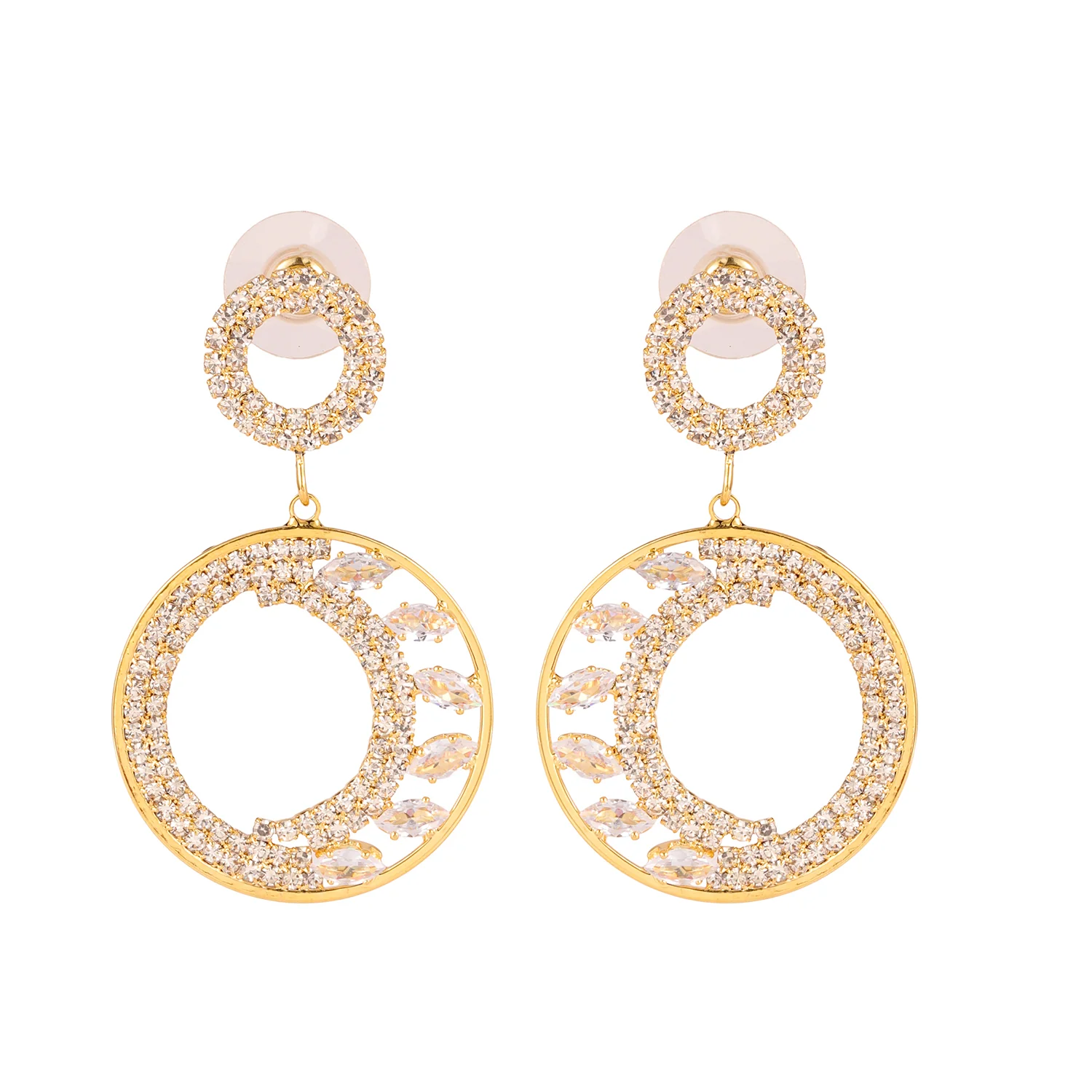 Korean Bling Golden Halo Earrings - Image 6