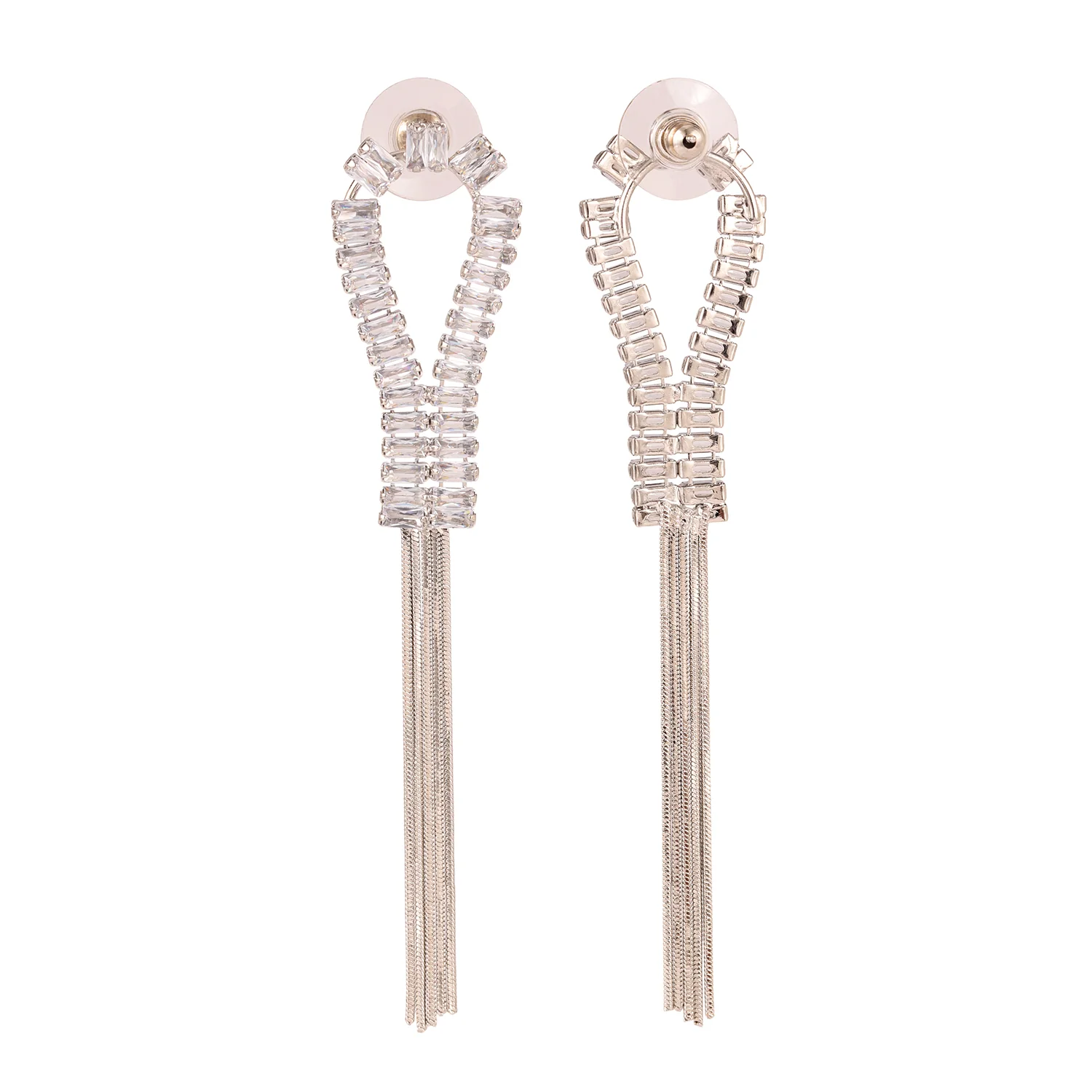 Korean Bling Icy Glamour Tassel Earrings - Image 6