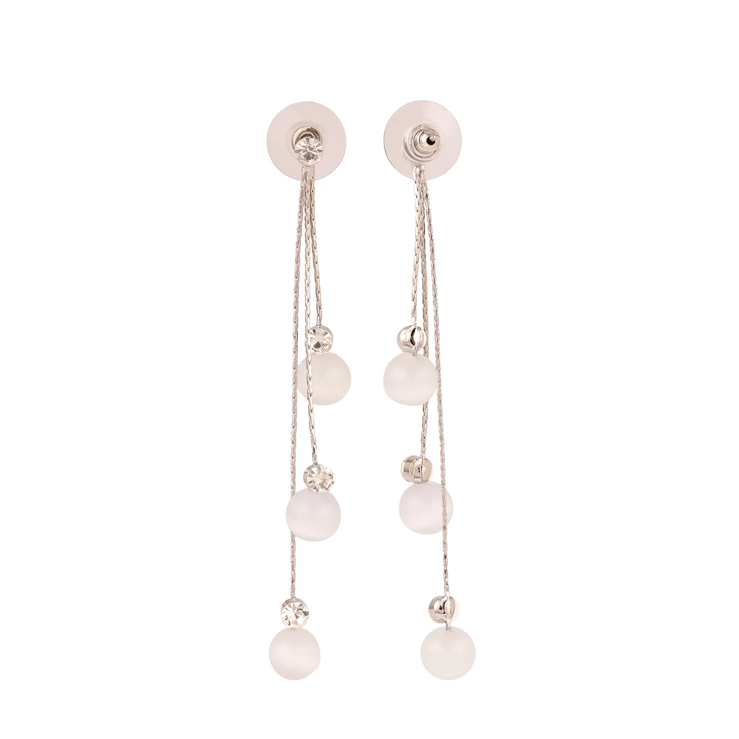 Korean Bling Moonlit Drizzle Tassel Earrings - Image 6