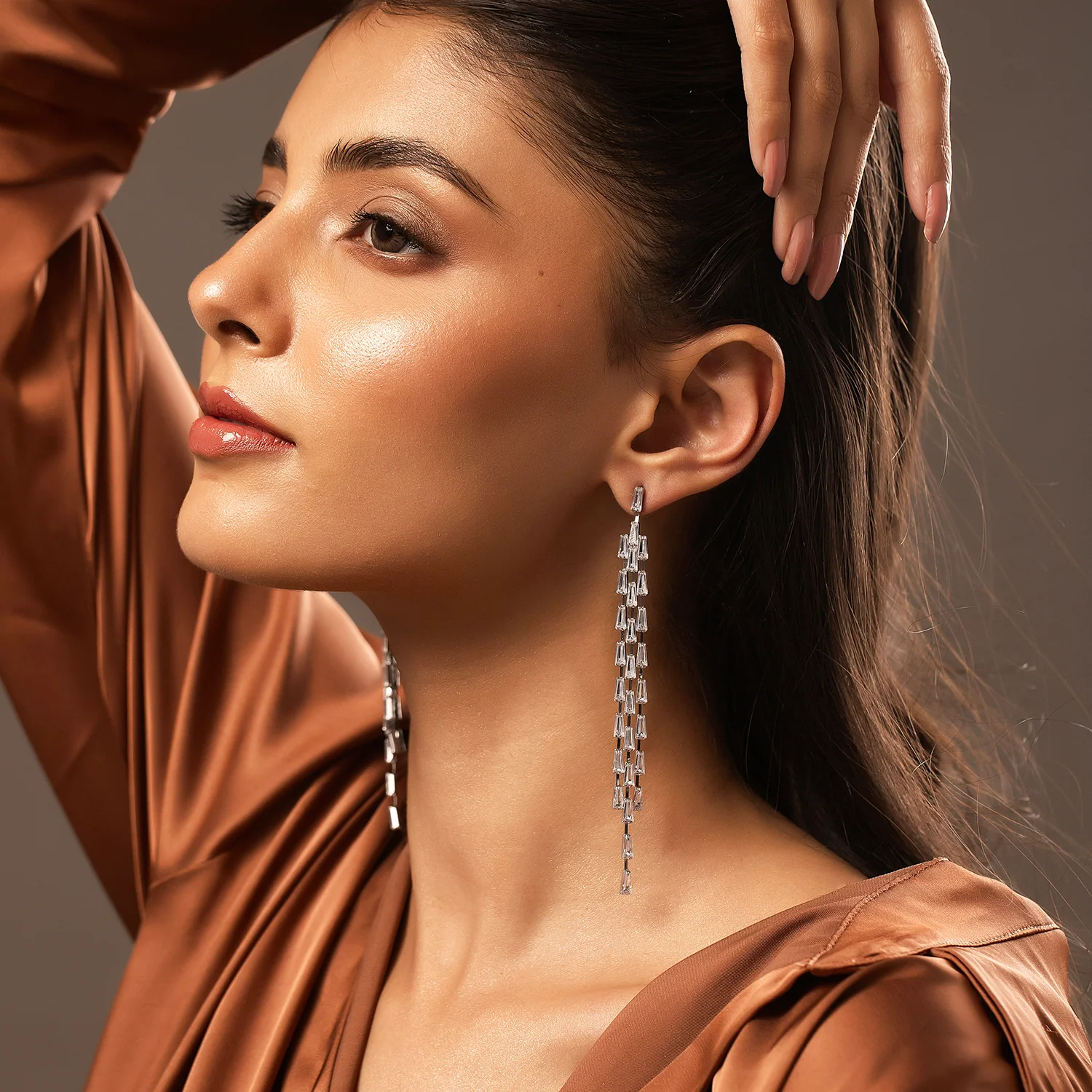 Korean Bling Silver Stardust Drop Earring - Image 3