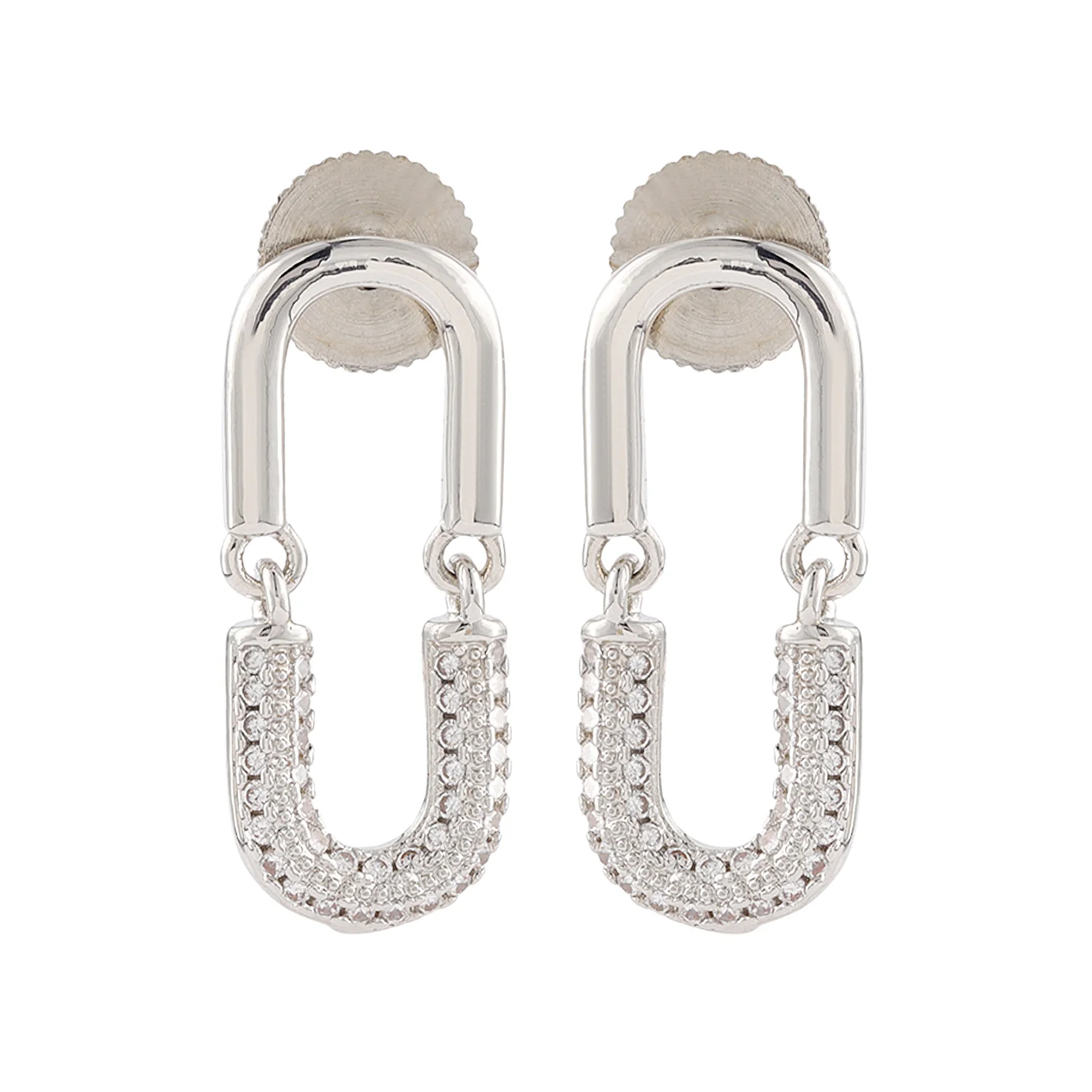 Korean Bling Silverspark Loop Drop Earrings - Image 4