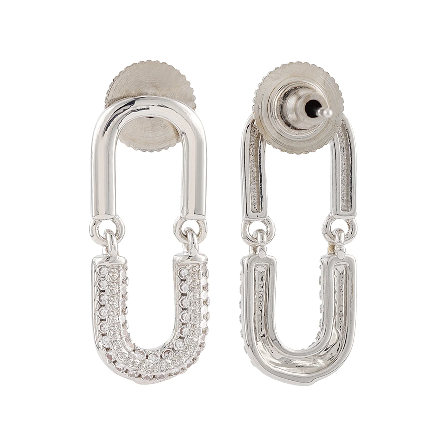 Korean Bling Silverspark Loop Drop Earrings - Image 5