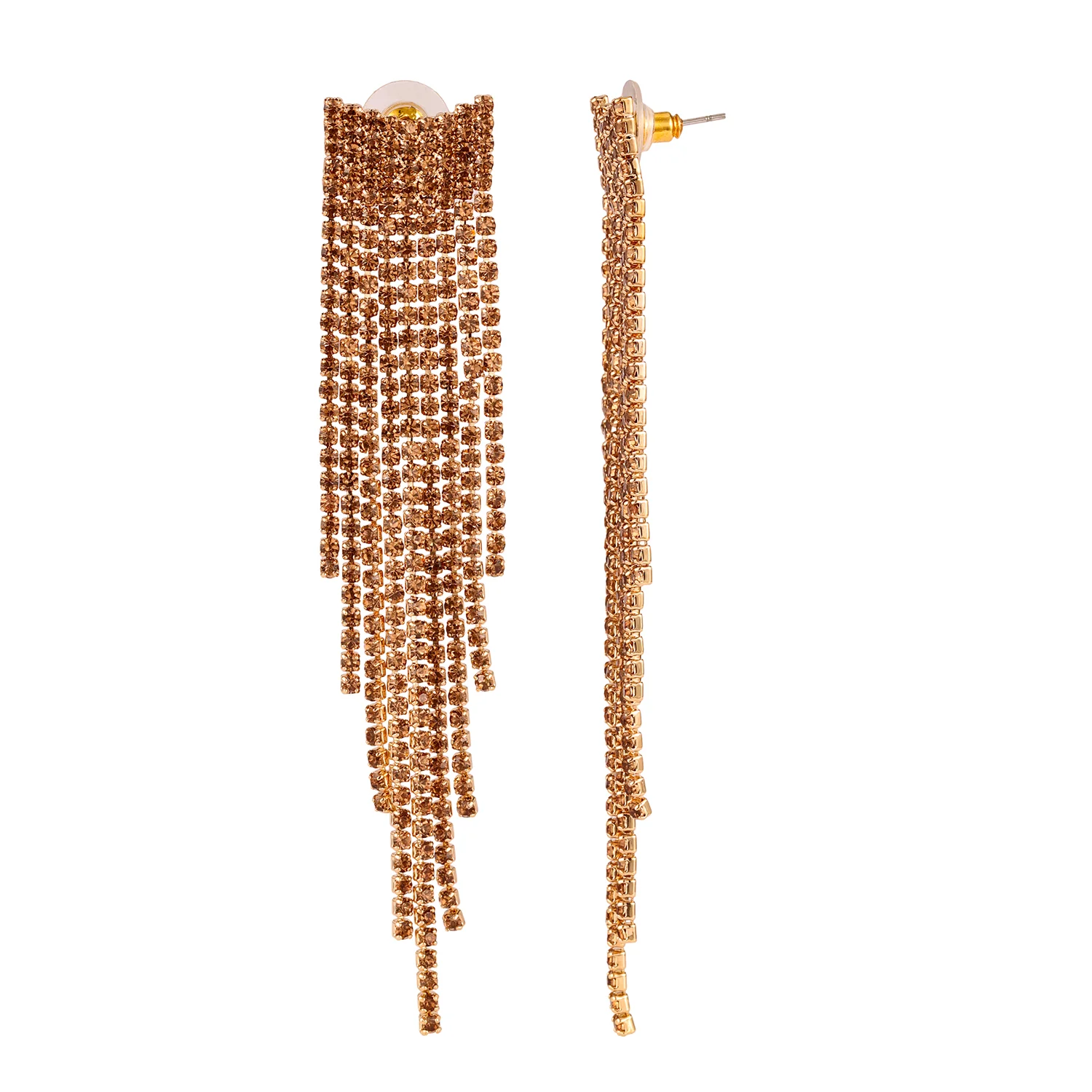 Korean Bling Sunlit Cascade Drop Earrings - Image 4