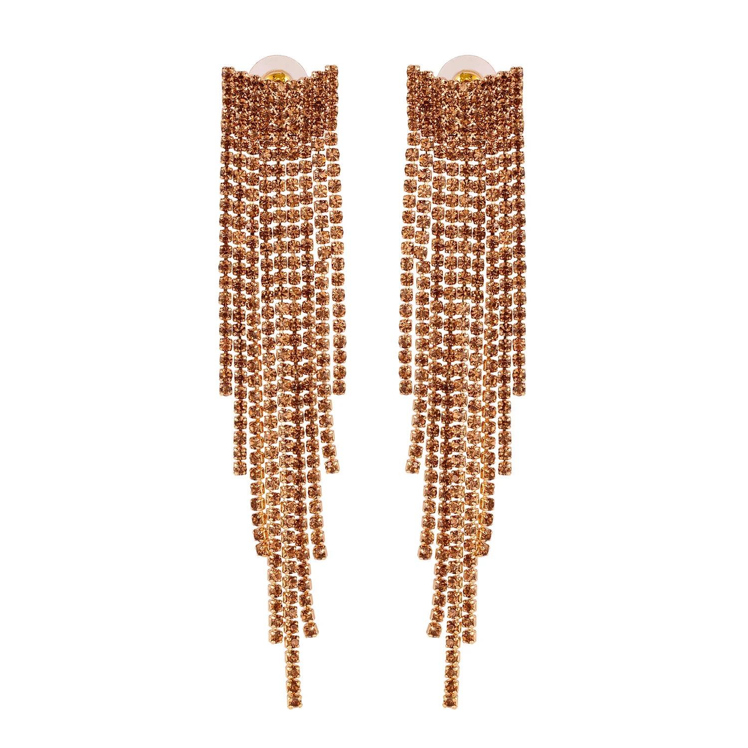 Korean Bling Sunlit Cascade Drop Earrings - Image 5