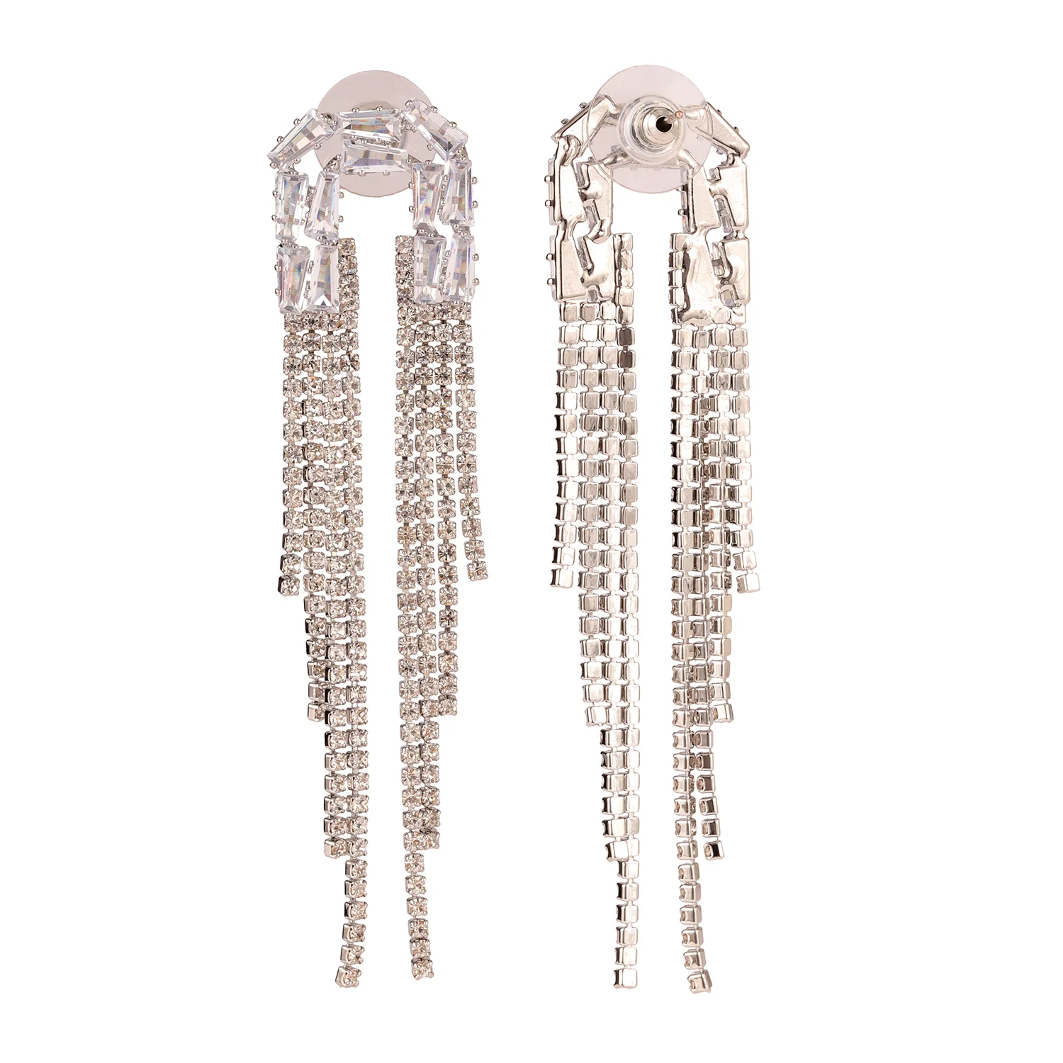 Korean Bling Twilight Glimmer Cascade Earrings - Image 4