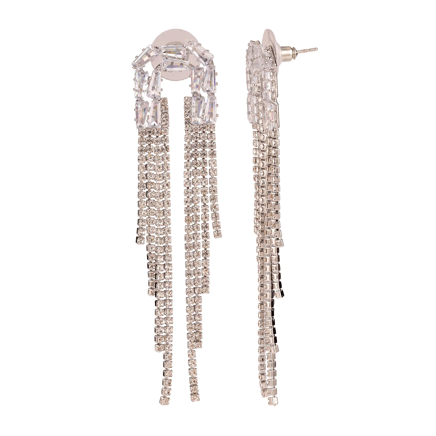 Korean Bling Twilight Glimmer Cascade Earrings - Image 5
