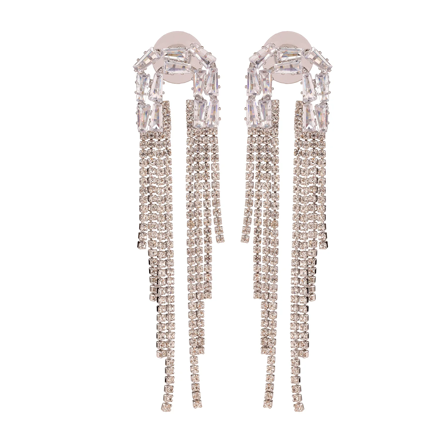 Korean Bling Twilight Glimmer Cascade Earrings - Image 6
