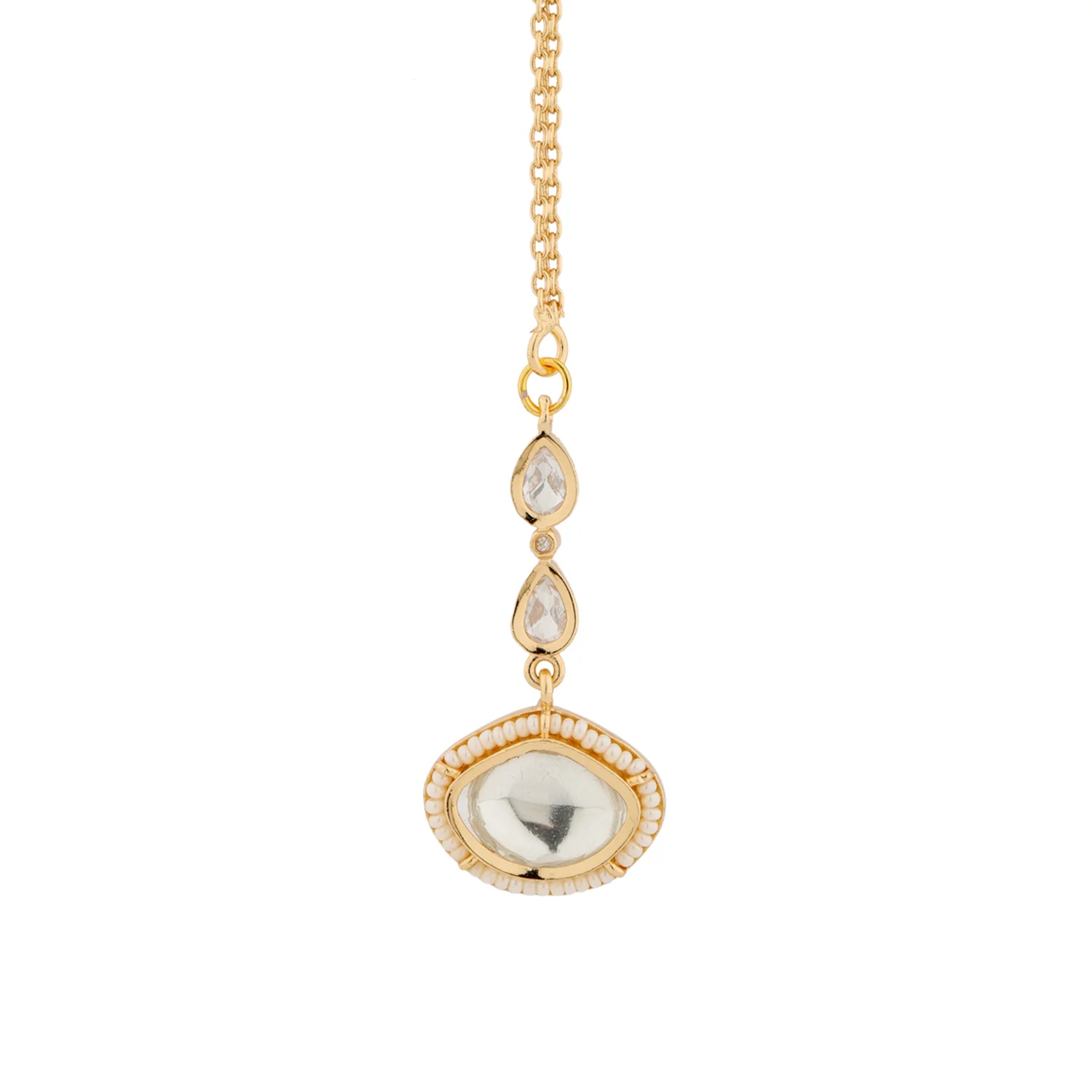 Kundan Elegance Aarvi Gold Maangtika - Image 3