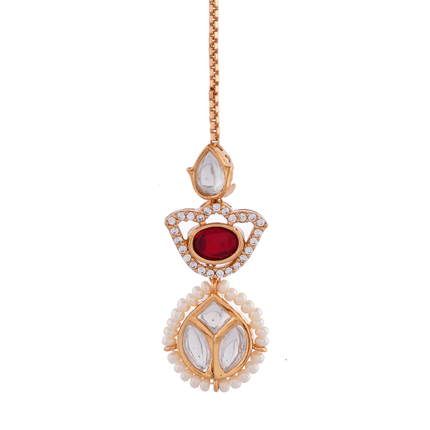 Kundan Elegance Chandni Maangtika - Image 3