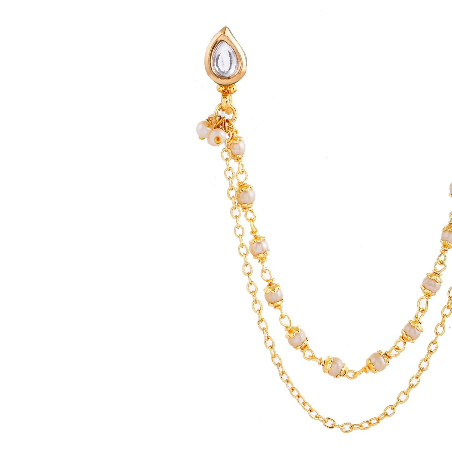 Kundan Elegance Chandni Noor Nath Nose Ring - Image 3