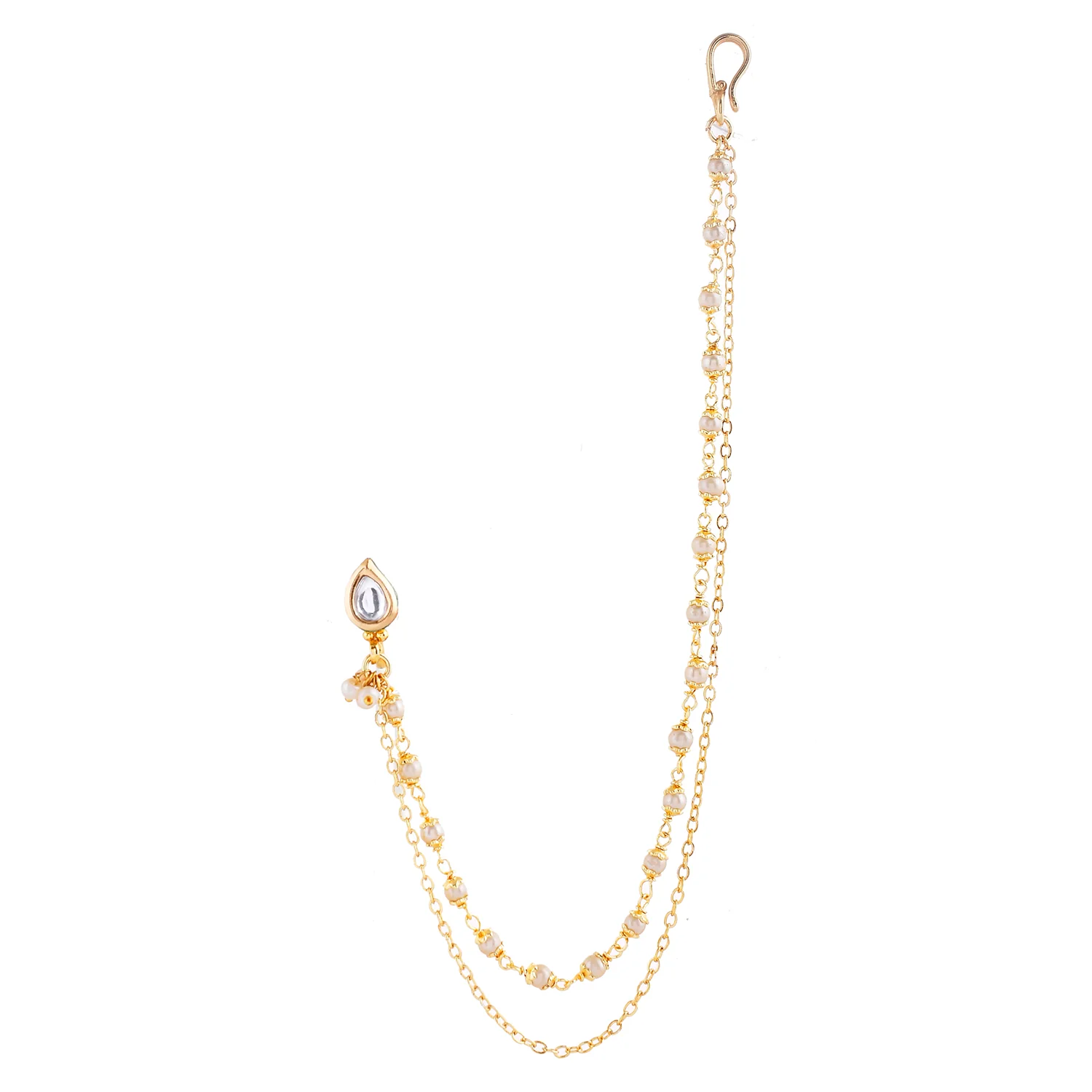 Kundan Elegance Chandni Noor Nath Nose Ring - Image 4