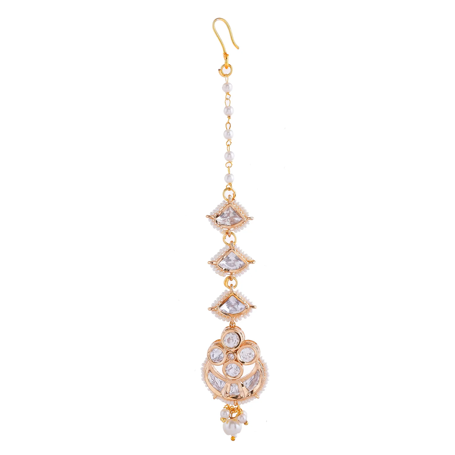 Kundan Elegance Chandrika Royal Maang Tika - Image 3